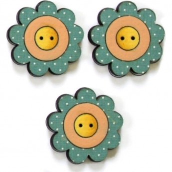 Декоративные пуговицы Цветы AURORA AU-B4382