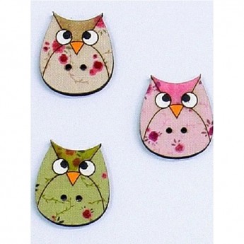 Декоративные пуговицы Совы AURORA AU-B4537 Декоративные пуговицы Совы AURORA AU-B4537