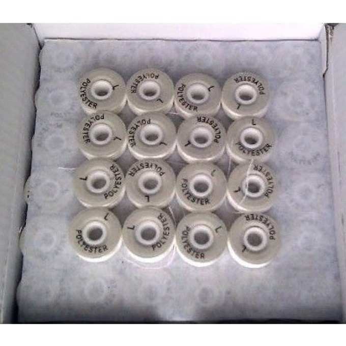 Нижняя нить AURORA Bobbins № 75D/2, 120 м x 144 штук, белая. 64492.1 Нижняя нить AURORA Bobbins № 75D/2, 120 м x 144 штук, белая. 64492.1